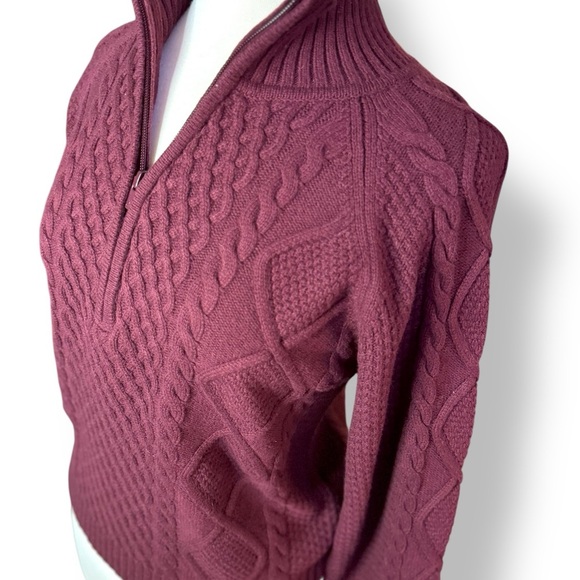 Aritzia Deep Red Knit Sweater - Picture 3 of 5